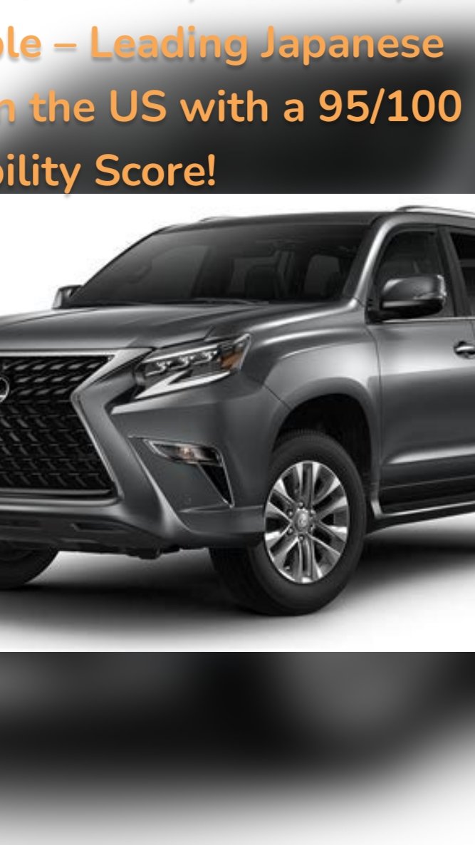 Lexus GX: Luxe, Powerful, Reliable – Leading Japanese SUV in the US with a 95/100 Reliability Score!